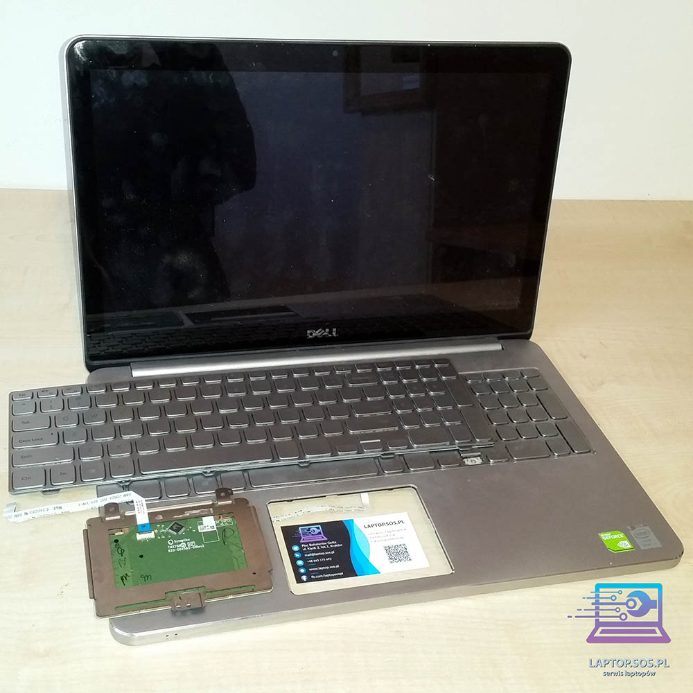 serwis naprawa laptopa dell krakow podgorze wymiana klawiatyru oraz touchpada